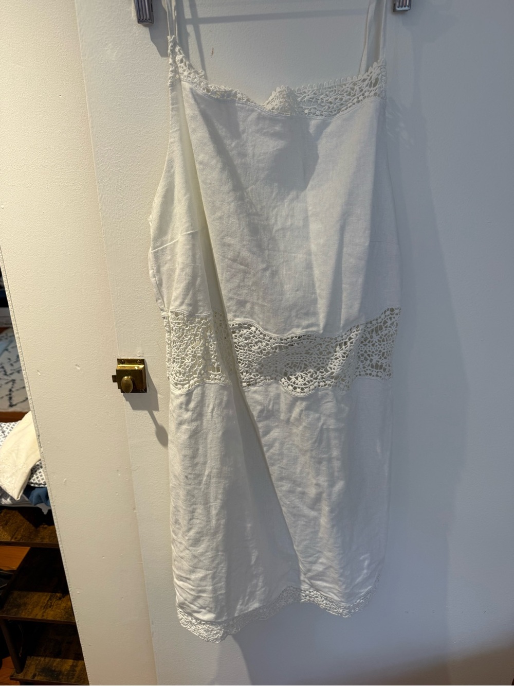 Abercrombie White Lace-Trim mini dress